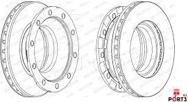 DT Spare Parts 10.54100 - Тормозной диск avtokuzovplus.com.ua