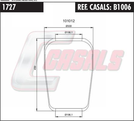 Casals B1006 - Кожух пневматической рессоры autodnr.net