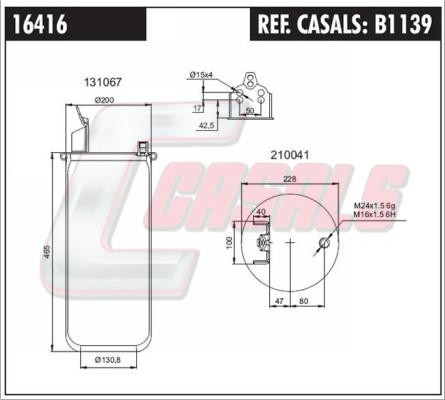 Casals B1139 - Кожух пневматичної ресори autocars.com.ua