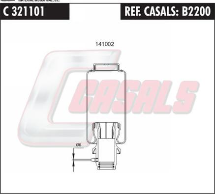 Casals B2200 - Гаситель, кріплення кабіни autocars.com.ua