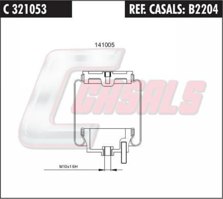 Casals B2204 - Баллон пневматической рессоры, крепление кабины autodnr.net