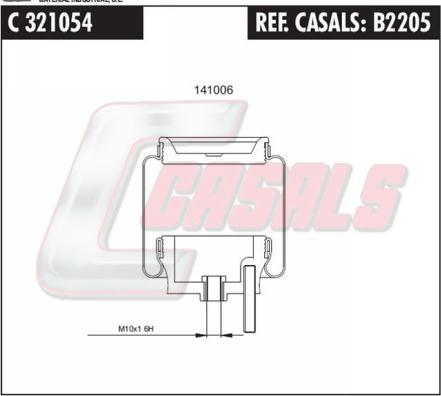 Casals B2205 - Баллон пневматической рессоры, крепление кабины autodnr.net