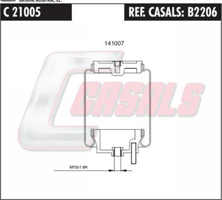 Casals B2206 - Гаситель, кріплення кабіни autocars.com.ua