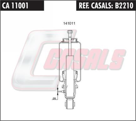 Casals B2210 - Гаситель, кріплення кабіни autocars.com.ua