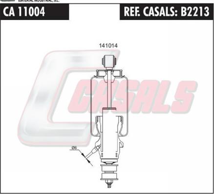 Casals B2213 - Гаситель, кріплення кабіни autocars.com.ua