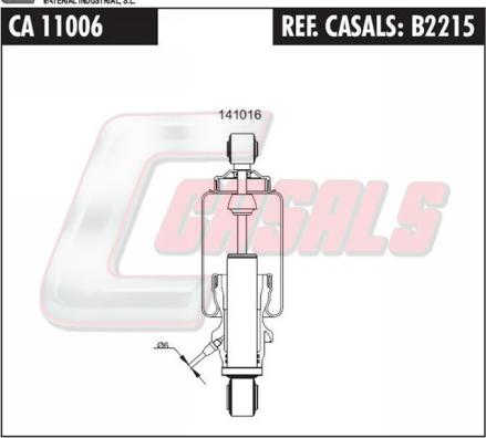 Casals B2215 - Гаситель, кріплення кабіни autocars.com.ua