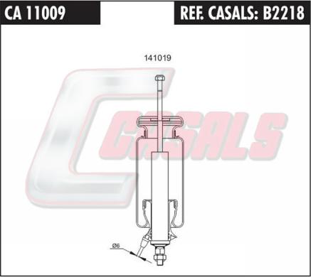 Casals B2218 - Балон пневматичної ресори, кріплення кабіни autocars.com.ua