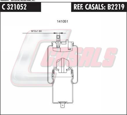 Casals B2219 - Гаситель, кріплення кабіни autocars.com.ua