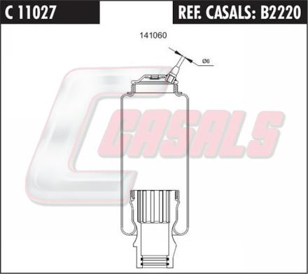 Casals B2220 - Гаситель, кріплення кабіни autocars.com.ua