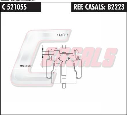 Casals B2223 - Балон пневматичної ресори, кріплення кабіни autocars.com.ua