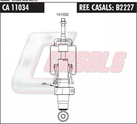 Casals B2227 - Гаситель, кріплення кабіни autocars.com.ua