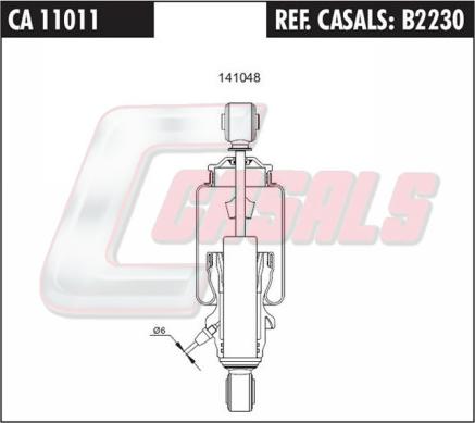Casals B2230 - Гаситель, кріплення кабіни autocars.com.ua