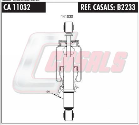 Casals B2233 - Гаситель, кріплення кабіни autocars.com.ua