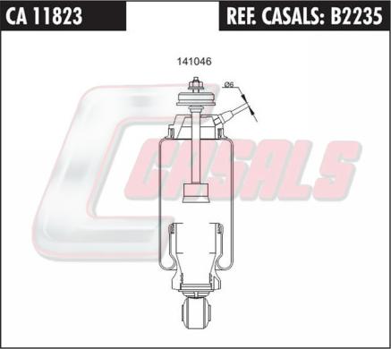 Casals B2235 - Гаситель, крепление кабины autodnr.net