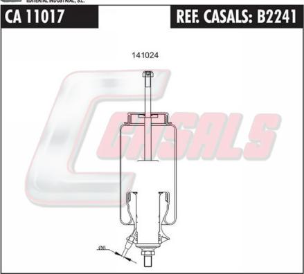 Casals B2241 - Балон пневматичної ресори, кріплення кабіни autocars.com.ua