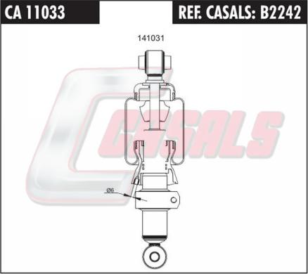 Casals B2242 - Гаситель, кріплення кабіни autocars.com.ua