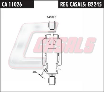 Casals B2245 - Гаситель, кріплення кабіни autocars.com.ua