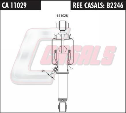 Casals B2246 - Гаситель, кріплення кабіни autocars.com.ua