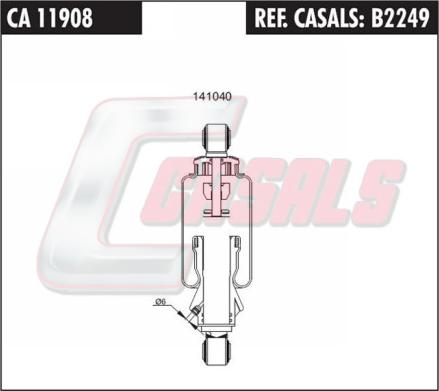 Casals B2249 - Гаситель, кріплення кабіни autocars.com.ua