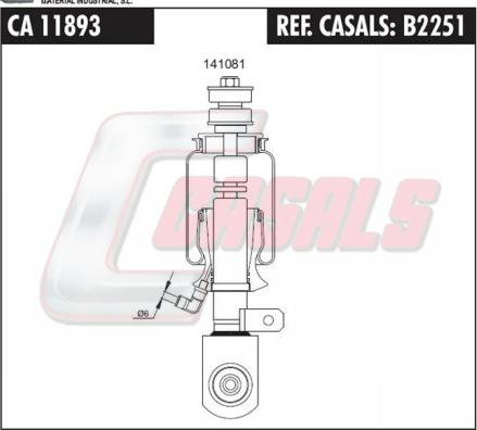 Casals B2251 - Гаситель, кріплення кабіни autocars.com.ua
