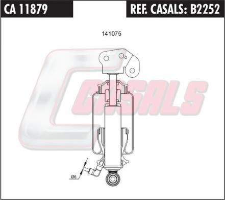 Casals B2252 - Гаситель, кріплення кабіни autocars.com.ua