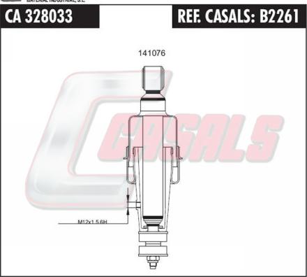 Casals B2261 - Гаситель, кріплення кабіни autocars.com.ua