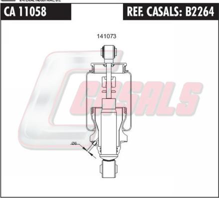 Casals B2264 - Гаситель, кріплення кабіни autocars.com.ua