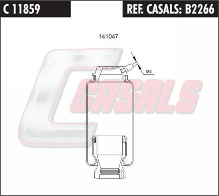Casals B2266 - Гаситель, кріплення кабіни autocars.com.ua