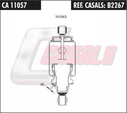 Casals B2267 - Гаситель, кріплення кабіни autocars.com.ua