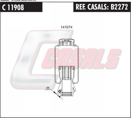Casals B2272 - Гаситель, кріплення кабіни autocars.com.ua