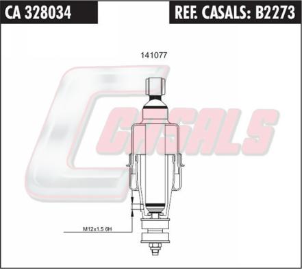 Casals B2273 - Гаситель, кріплення кабіни autocars.com.ua