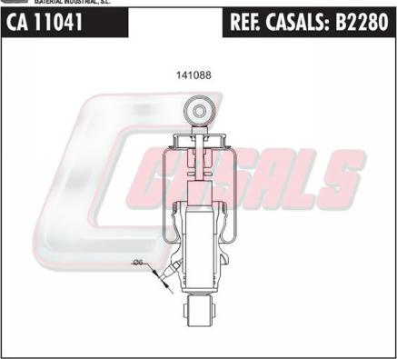 Casals B2280 - Гаситель, кріплення кабіни autocars.com.ua