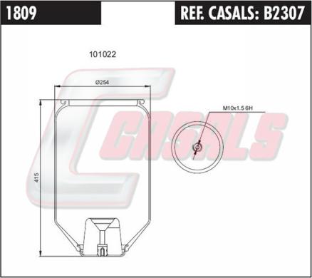 Casals B2307 - Кожух пневматичної ресори autocars.com.ua