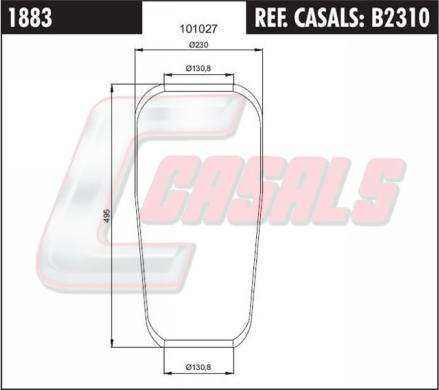 Casals B2310 - Кожух пневматической рессоры autodnr.net