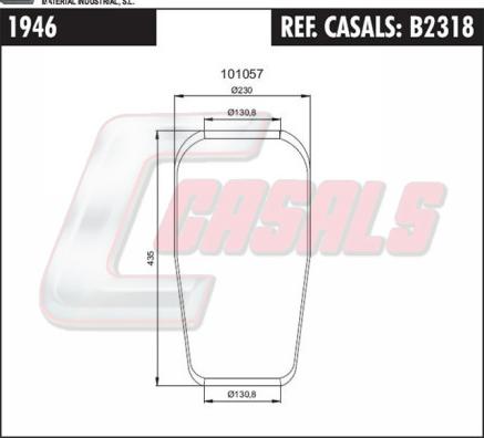 Casals B2318 - Кожух пневматичної ресори autocars.com.ua