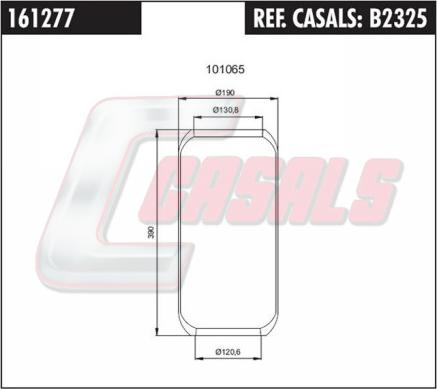 Casals B2325 - Кожух пневматичної ресори autocars.com.ua