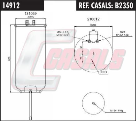 Casals B2350 - Кожух пневматической рессоры autodnr.net