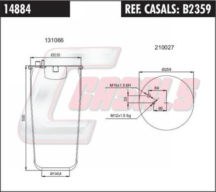 Casals B2359 - Кожух пневматической рессоры autodnr.net