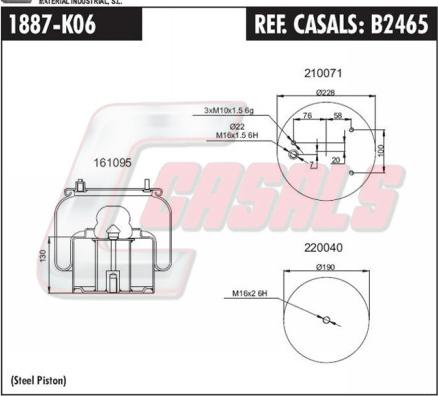 Casals B2465 - Кожух пневматической рессоры autodnr.net