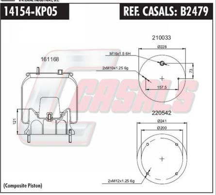 Casals B2479 - Кожух пневматичної ресори autocars.com.ua