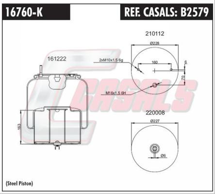 Casals B2579 - Кожух пневматической рессоры autodnr.net