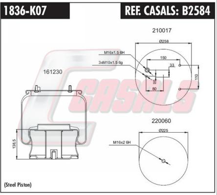 Casals B2584 - Кожух пневматической рессоры autodnr.net