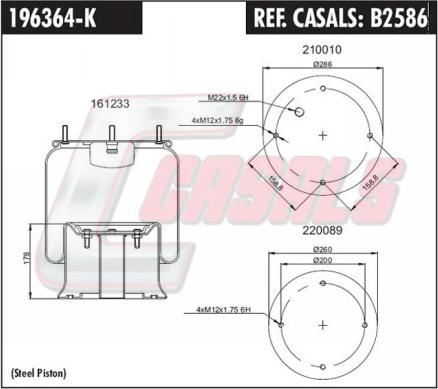 Casals B2586 - Кожух пневматической рессоры autodnr.net