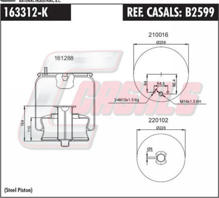 Casals B2599 - Кожух пневматической рессоры autodnr.net