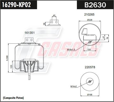 Casals B2630 - Кожух пневматичної ресори autocars.com.ua