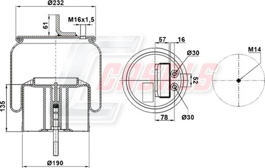 Casals B2713 - Кожух пневматичної ресори autocars.com.ua