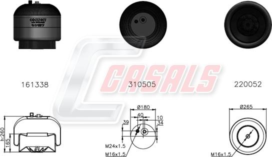 Casals B2745 - Кожух пневматичної ресори autocars.com.ua