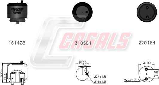 Casals B2761 - Кожух пневматической рессоры autodnr.net