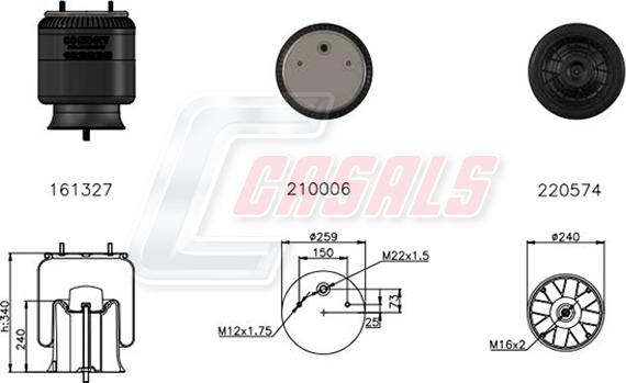 Casals B2840 - Кожух пневматической рессоры autodnr.net