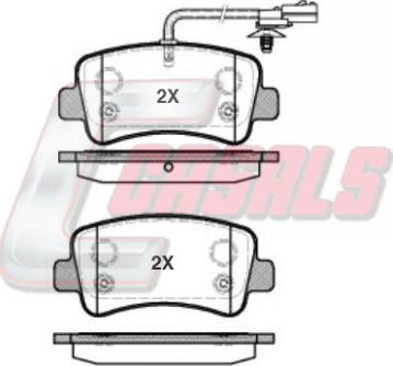 Casals BKM112 - Тормозные колодки, дисковые, комплект autodnr.net